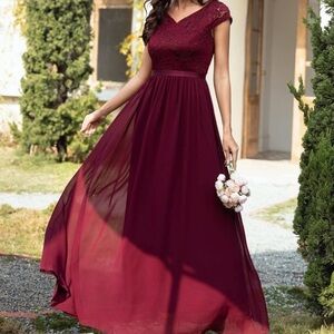 Burgundy dress small